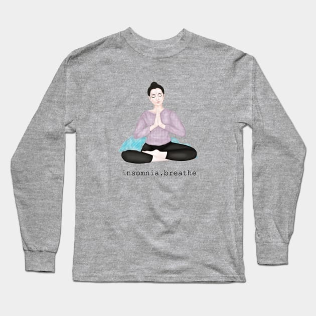 insomnia. breathe Long Sleeve T-Shirt by Breathe Serene 